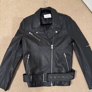 NWOT Neuw Black Moto Jacket with Zipper Details - Size S - Orig. $649